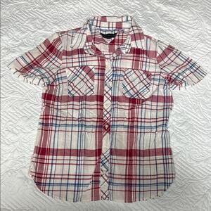 NWOT Tommy Hilfiger Women’s Button Down Plaid Shirt Size Small